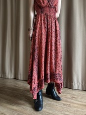 ANGIE drape import long dress-4747-6