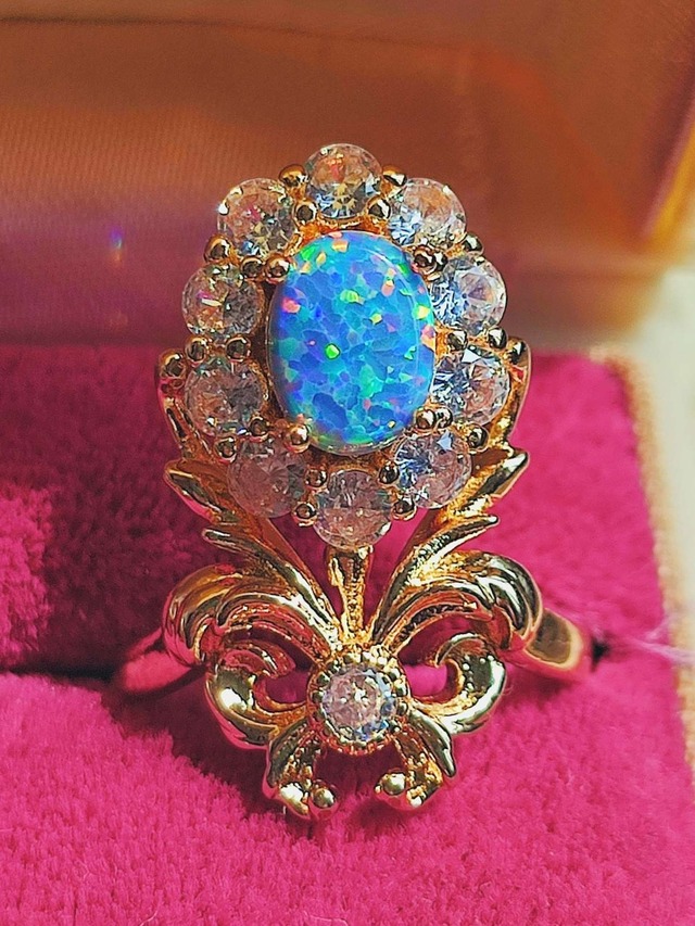 【BRILLIANT BLUE FLOWER BOUQUET RING／（XX373） 】