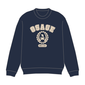 【受注販売】※2026年2月上旬発送予定※ osageカレッジロゴスウェット(ネイビー)