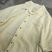 jacquard weave pattern silk aloha shirt