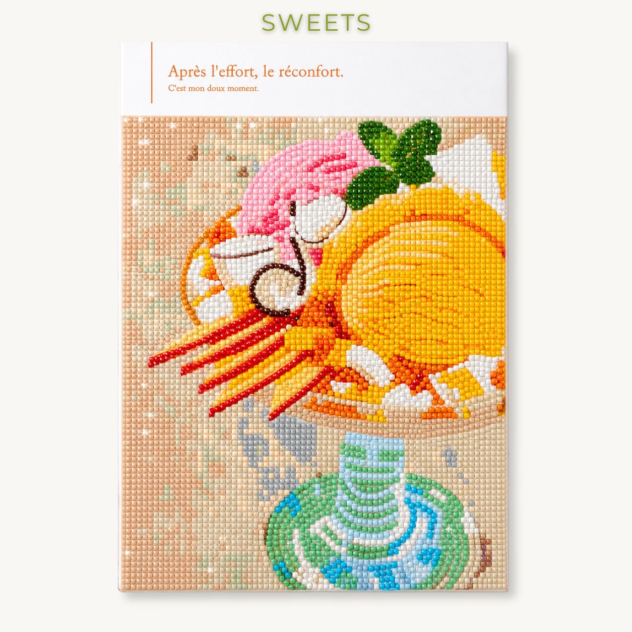 フルーツジェラート | ダイヤモンドアート | ビーズアート | ハンドメイド | B5(18.2×25.7cm)