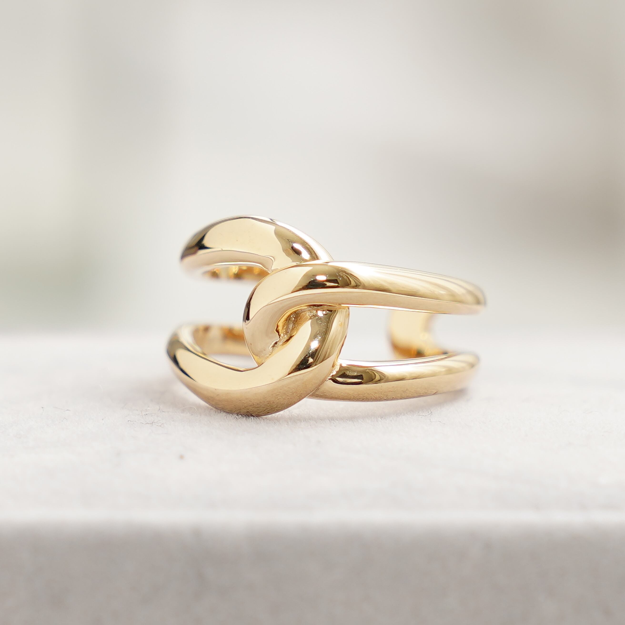 縁結び*お守り*オープンリング ゴールド《送料無料》