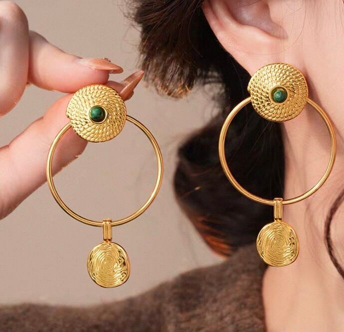 【4月新作アイテム】【合計5999円以上で購入可能】gold desiph pierce ゴールドアンティークデザインピアス