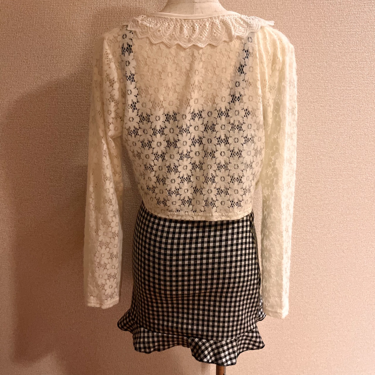 ギンガムサスペンダーワンピ LK798