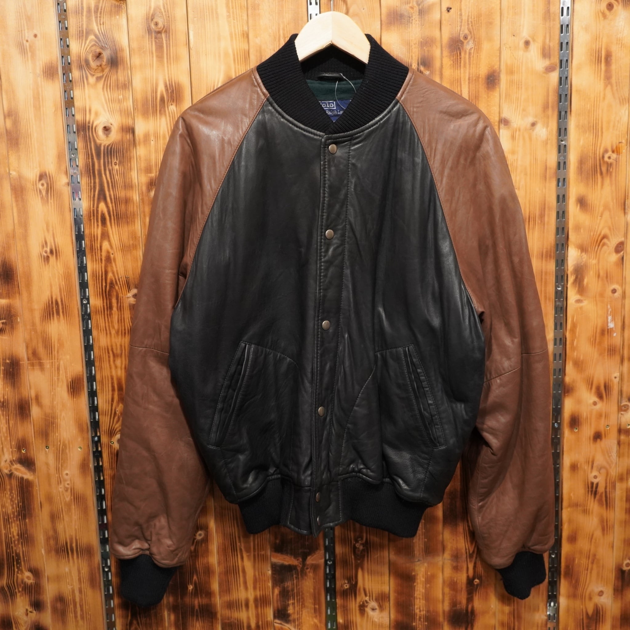 90s ralphlauren オールレザー スタジャン M/レザージャケット 90s ralphlauren オールレザー スタジャン M/レザージャケット