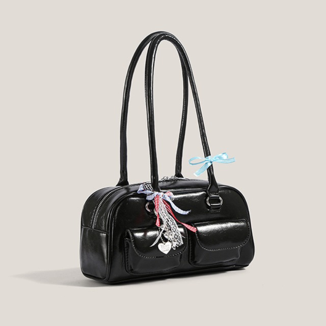 ribbon charm bowling bag　リボンチャームボーリングバッグ　J1175