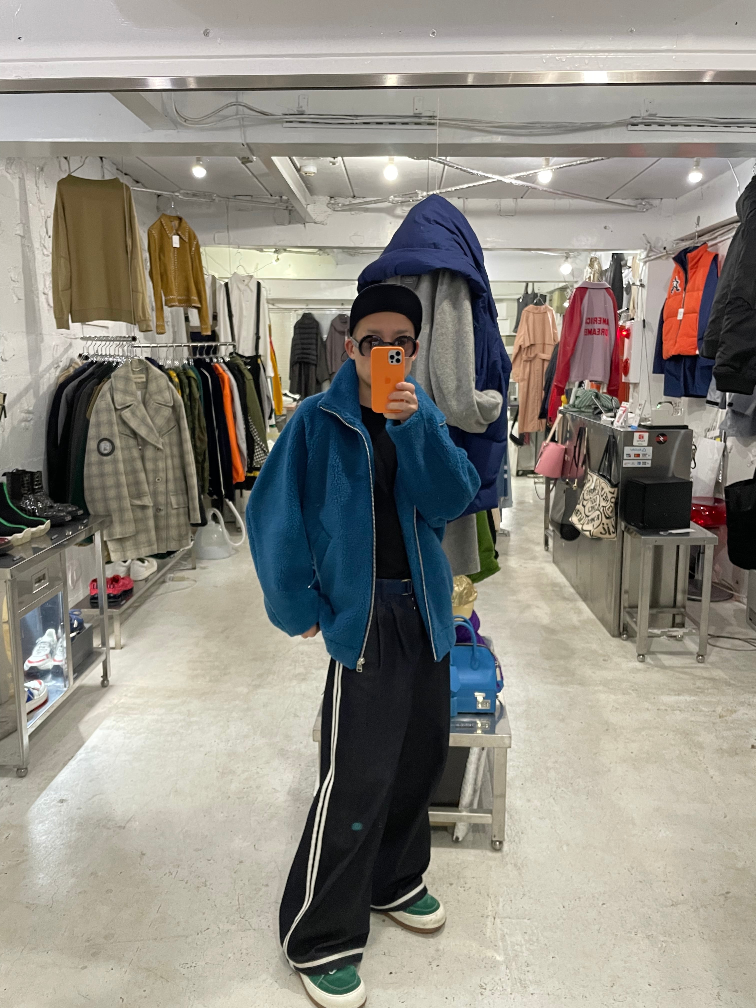 『my beautiful landlet』VINTAGE SHEEP BOA ZIP BLOUSON / BLUE | SUKIKIRAI powered by BASE
