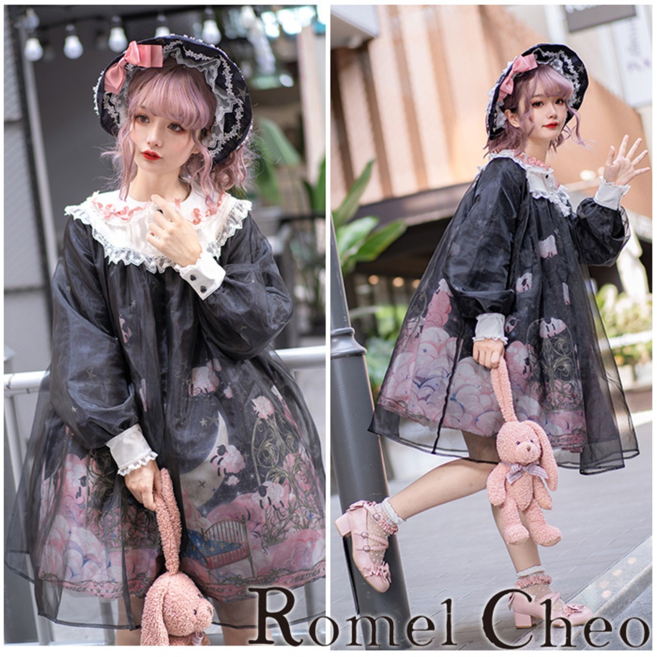 お支払い確認後20日以内発送】RomelCheo 帽子付ロリータドールドレス 