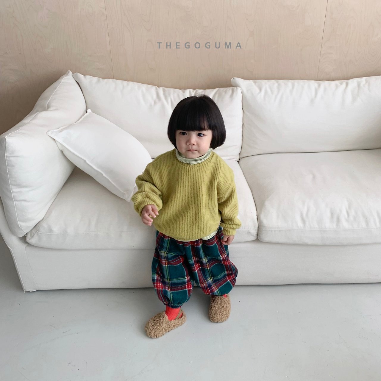 【取寄】THE GOGUMA チェックバルーンジョガーパンツ|冬服|韓国子供服