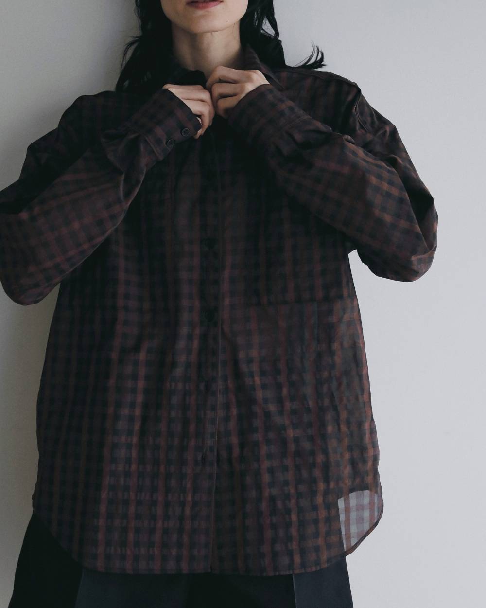 anuke(アンヌーク) Sheercheck Over Shirts | サウスオレンジ｜メンズ