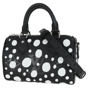 New LOUIS VUITTON ルイヴィトン LV × YK ナノスピーディ モノグラムアンプラント インフィニティドット ノワールブロン ブラック ホワイト ミニボストンバッグ ショルダーバッグ ハンドバッグ 草間彌生 新品