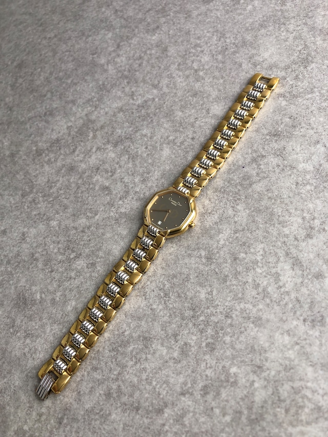 Christian Dior クリスチャン ディオール 腕時計 ゴールド CD オクタゴン ステンレススチール D48⁻133 クォーツ vintage ヴィンテージ オールド y8i88y