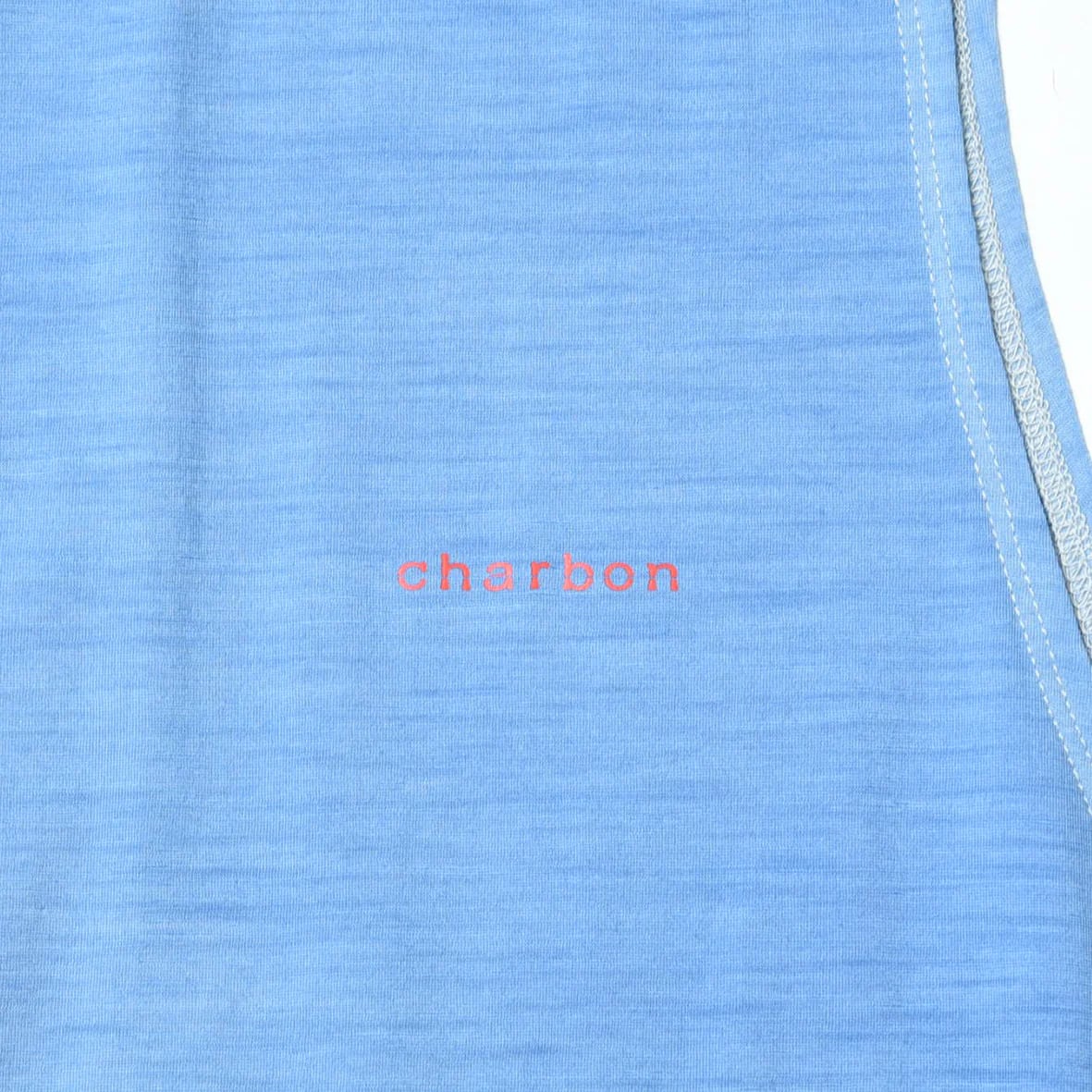 charbon / REDA WOOL DIP DYE SLEEVELESS T-SHIRT(Light Blue) | 道が