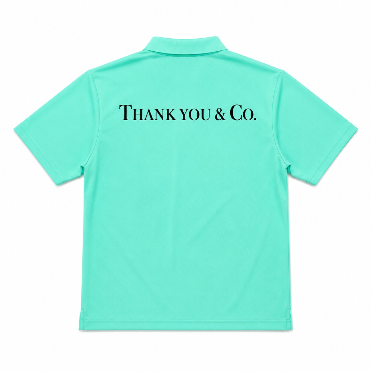 在庫限り』THANK YOU & Co. 半袖ポロシャツ ティファニーブルー
