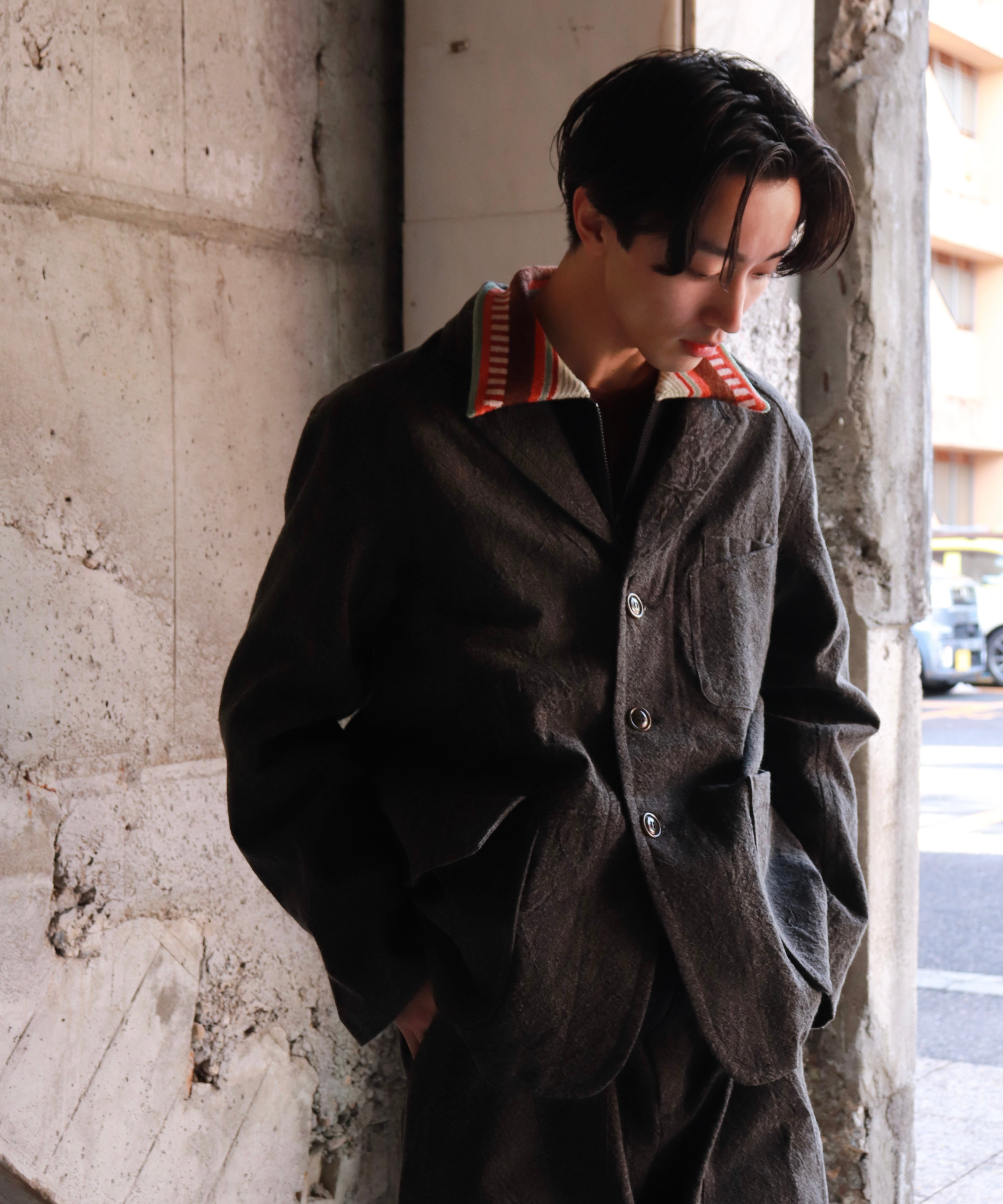 Sasquatchfabrix. / 25SS-JKL-003 UTILITY LAPEL JACKET (BLACK  