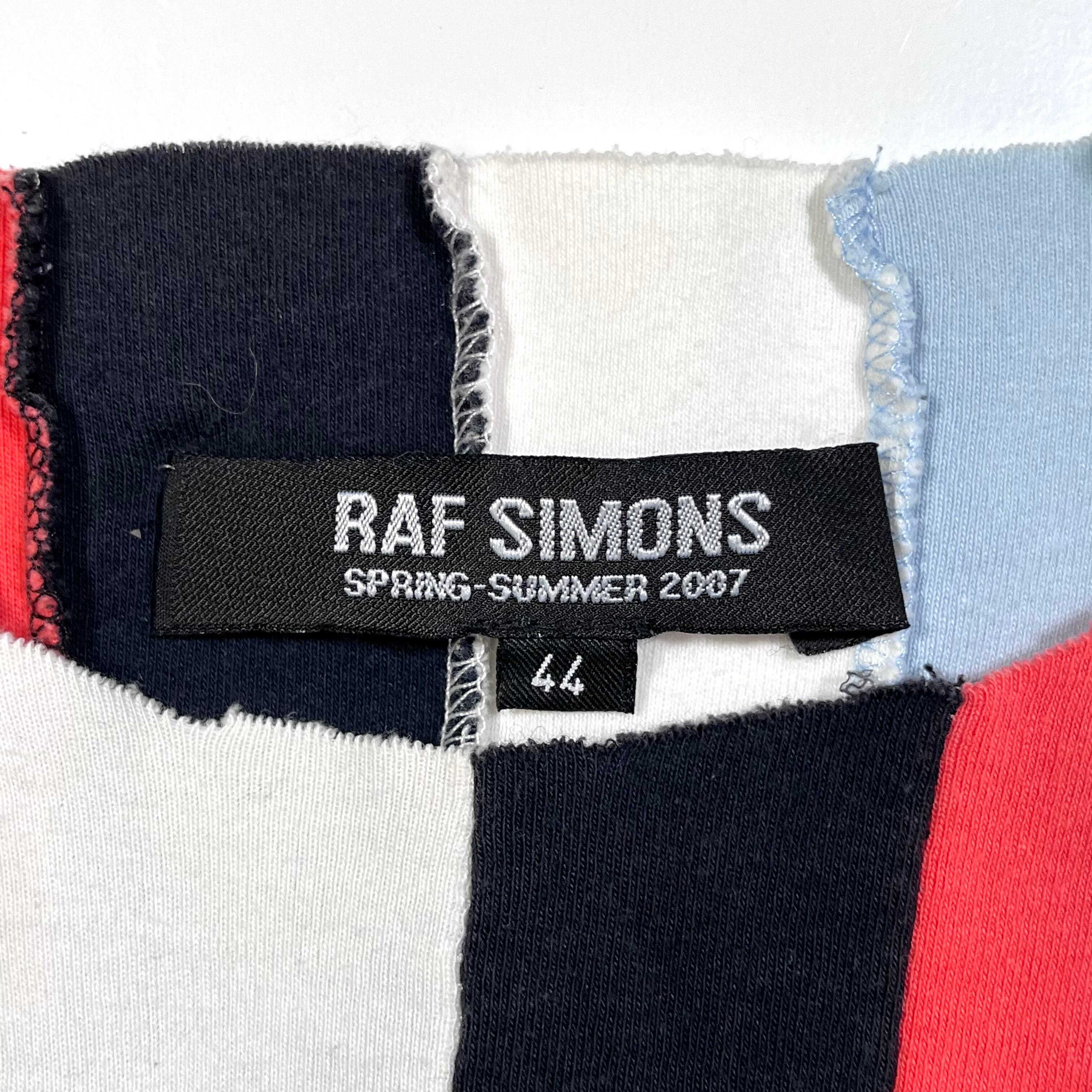 当店在庫してます！ blocked color Simons Raf tank SIMONS 2007ss（RAF top トップス
