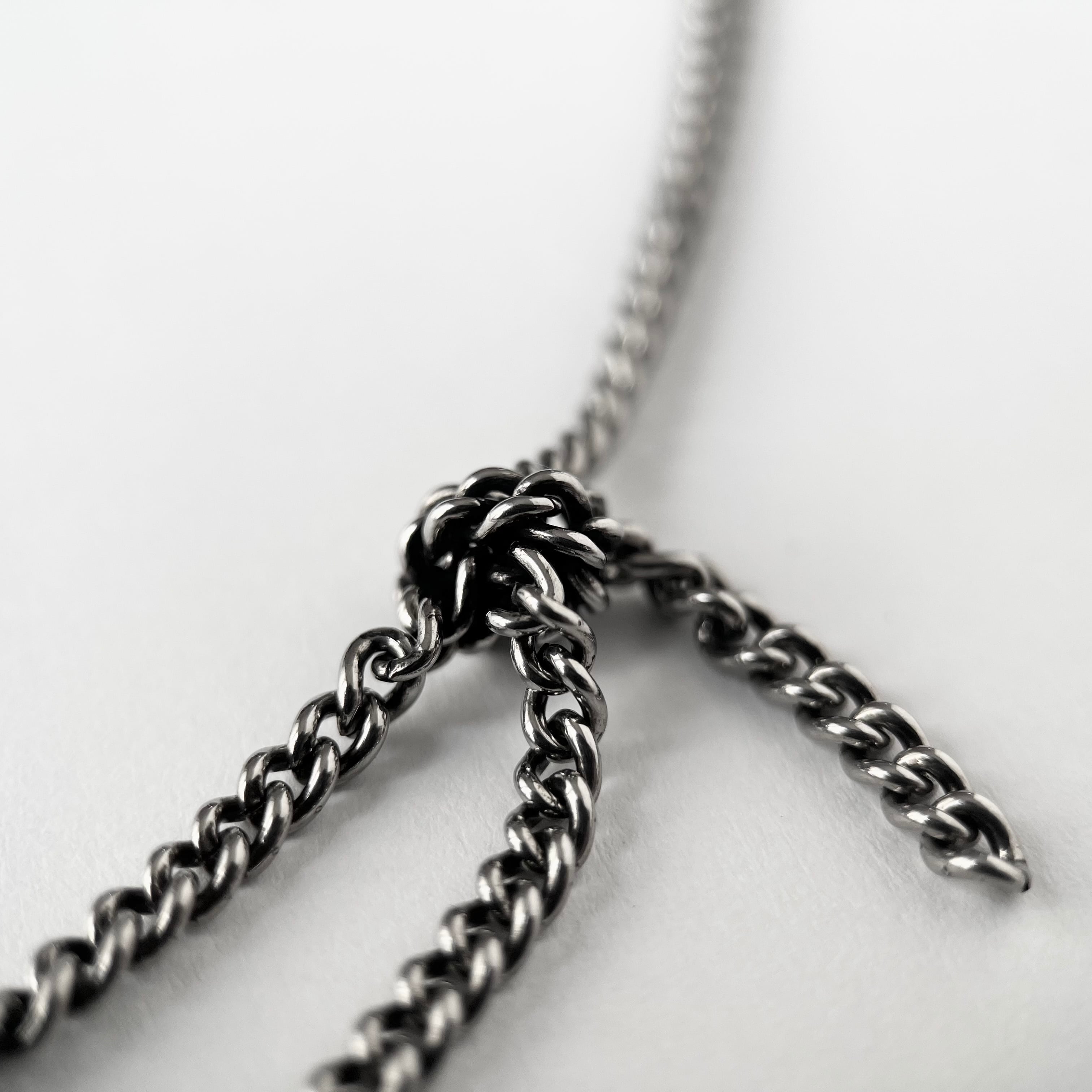BALENCIAGA BB Icon Necklace Brass Antique Silver | BRAND RESORT