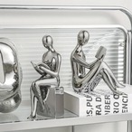 本を読む人 ブックエンド ブックスタンド ２個セット ３色 本棚 収納 書斎 カフェ 装飾 おしゃれ 北欧