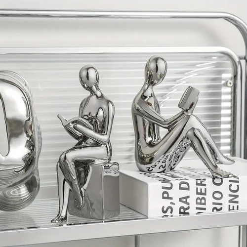 本を読む人 ブックエンド ブックスタンド ２個セット ３色 本棚 収納 書斎 カフェ 装飾 おしゃれ 北欧