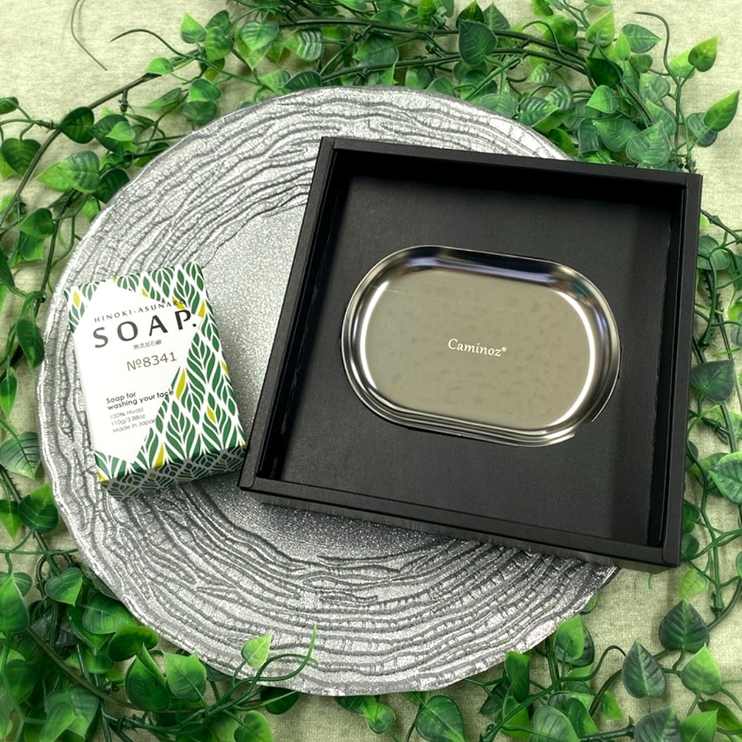 石鹸皿セット】№8341 HINOKI-ASUNARO SOAP 無添加石鹼 / SOAP DISH