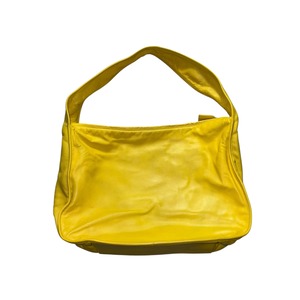 PRADA yellow leather hobo bag