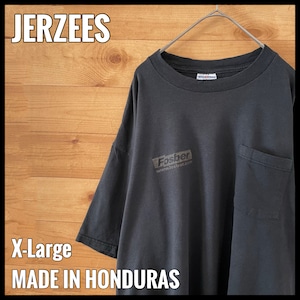 【JERZEES】企業系 ポケット Tシャツ 企業ロゴ XL ビッグサイズ US古着 アメリカ古着