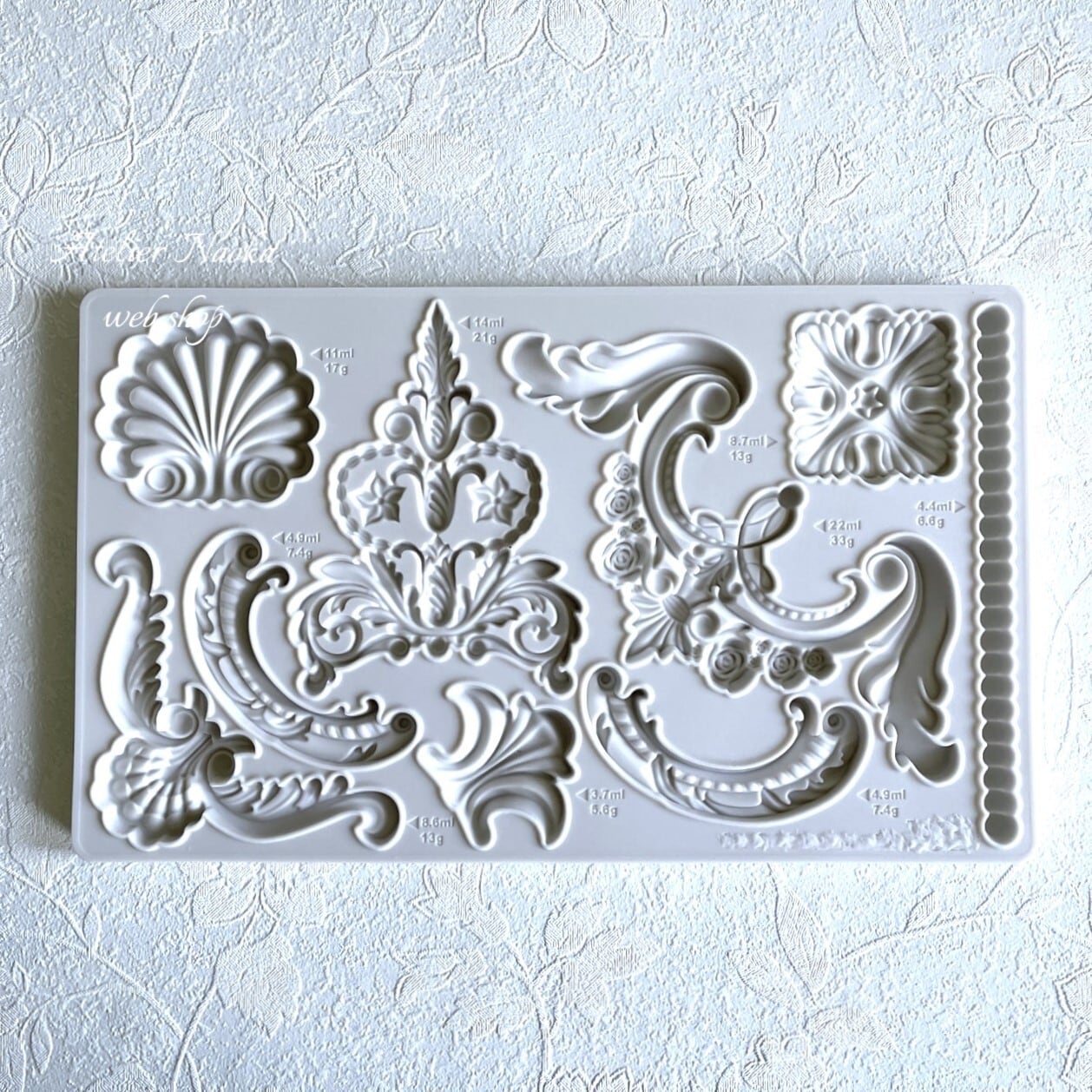 バロック調 モチーフ＆ラインc シリコンモールド | シリコンモールド