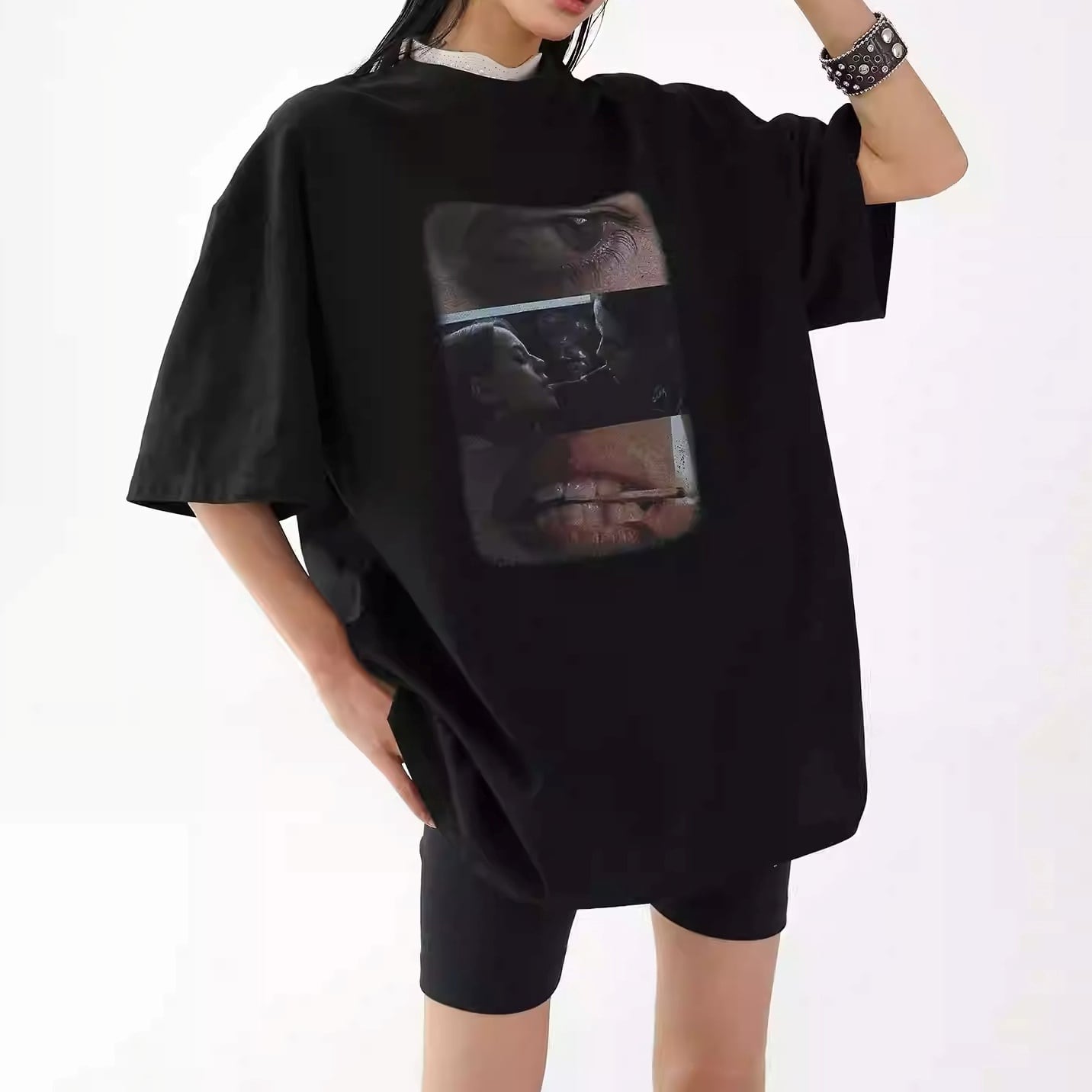 半袖 オーバーサイズ プリント Tシャツ 2color ATO0230