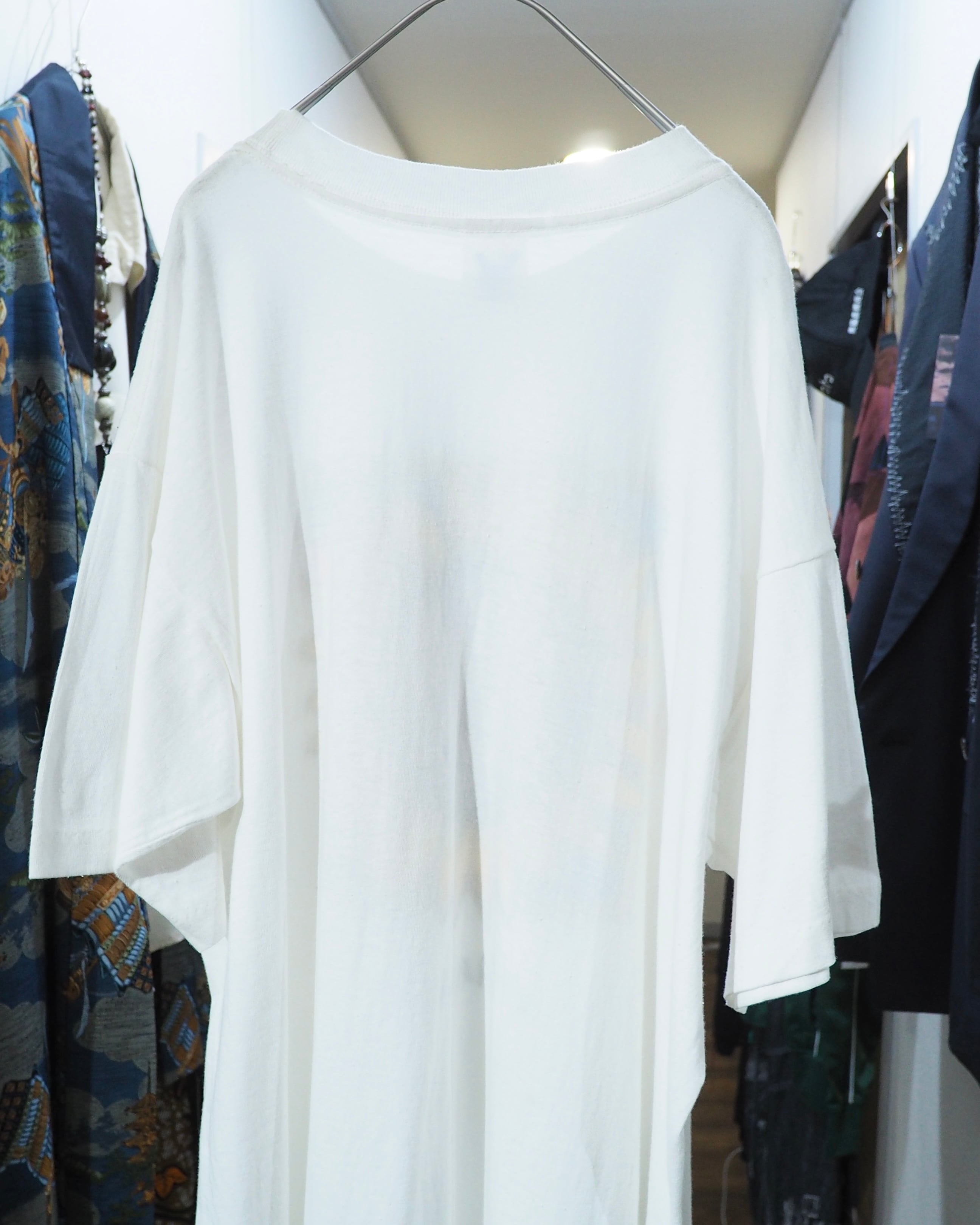 1990s ” 向日葵 ” Beautiful Sunflower printed vintage White SS Tee