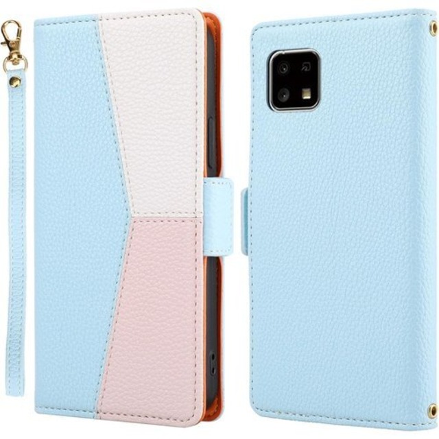 Grandoin SHARP AQUOS sense4 41A SH-53A SHG03 携帯ケース アクオス センス4 ライト ケース スマホケース カバー シャップ手帳型ケース PUレザー カード収納 マグネット内蔵 スタンド機能 耐衝撃 薄型 軽量 耐摩擦 シンプル 男女兼用 AQUOS Sense4 sense 5G Sense4 lite sense4 basic SH-41A SH-53A SHG03 対応 - 青い 2220