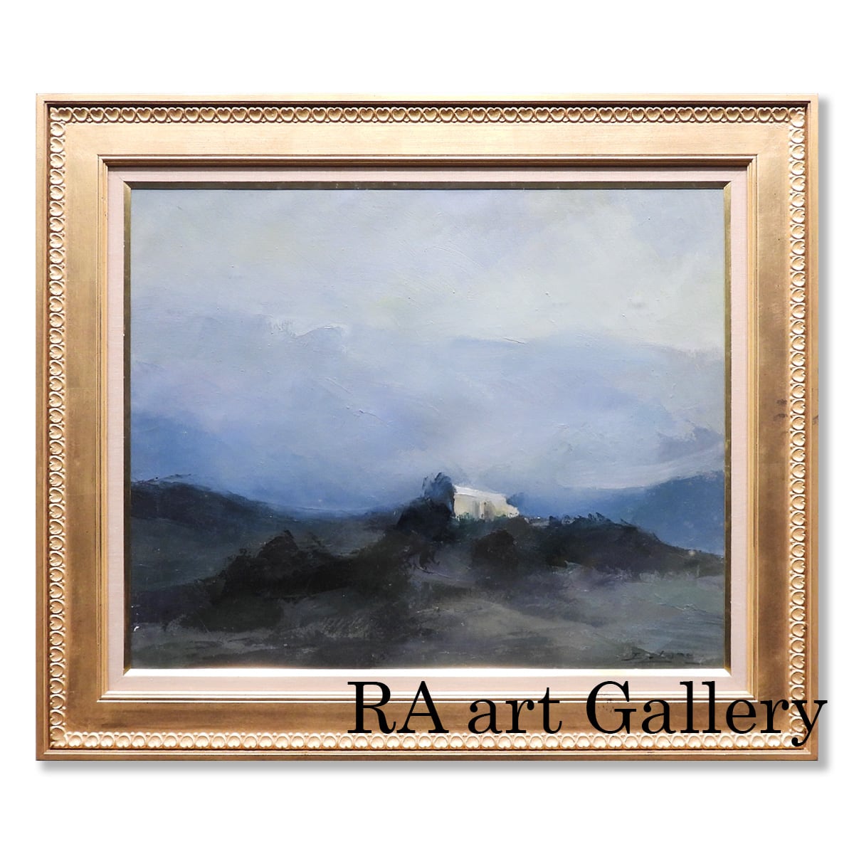 中島千波 酔芙蓉 日本画6号 静物画 共シール 額新品 紙本彩色 桜の画家