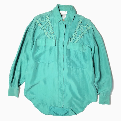Vintage 90's【CACHE】Design Silk Shirt