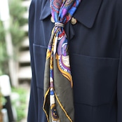 pattern silk scarf