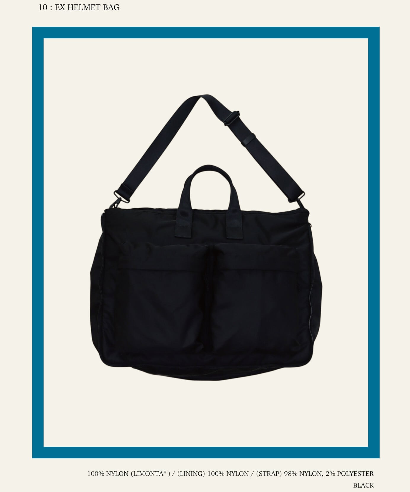 O.E.M. / OEM10B EX HELMET BAG (BLACK) | AfterSchool (アフター