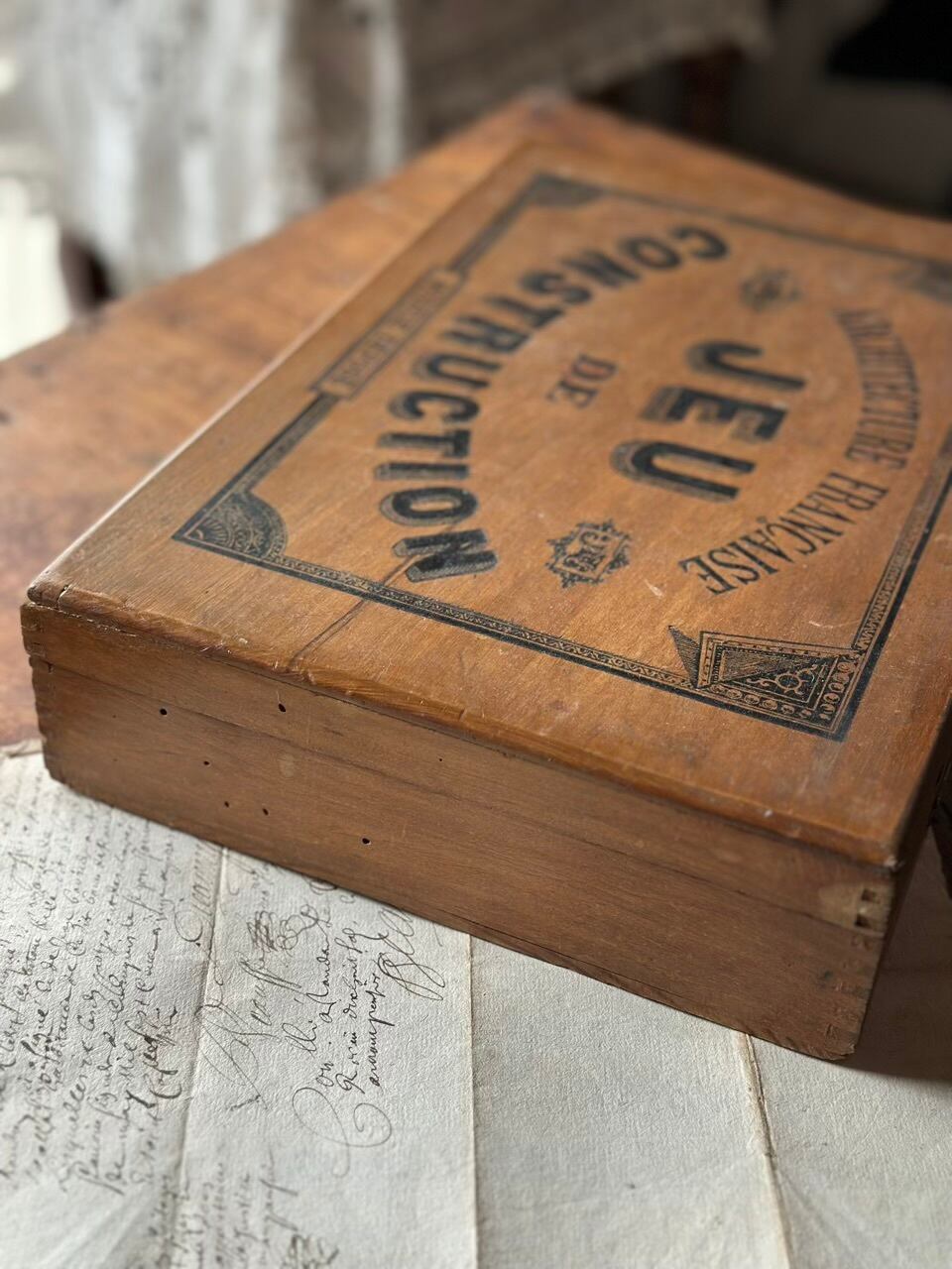 おもちゃの木箱 フランス建築 JEU DE CONSTRUCTION | Brocante de La