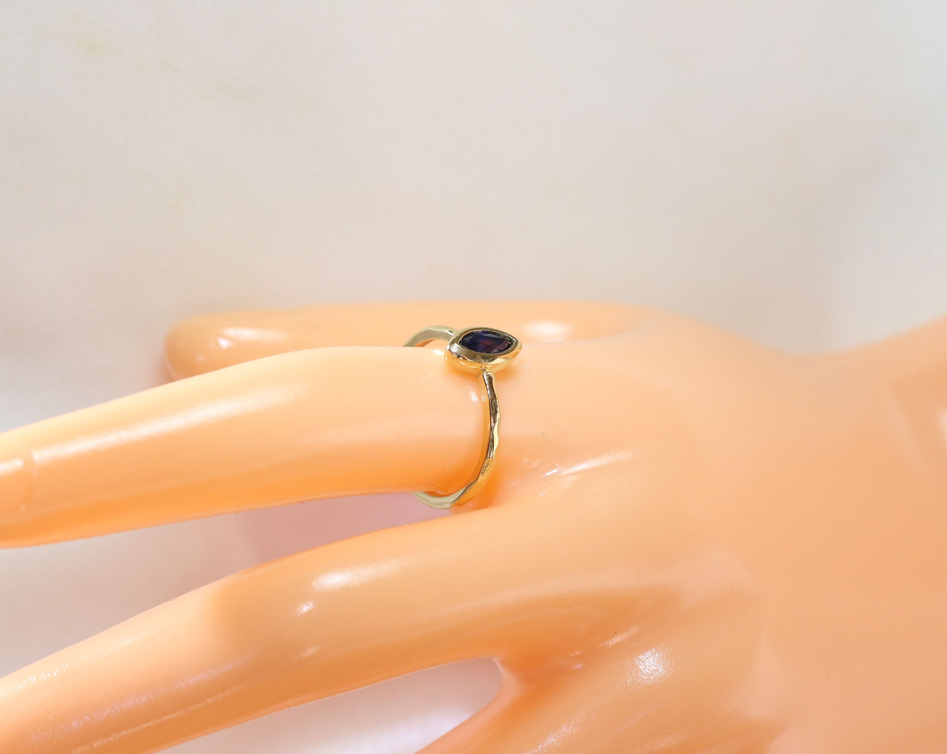 K18YG ブルーサファイアリング 0.43ct | Atelier Ozaki