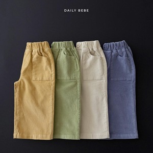 【2点送料無料】«予約»«ジュニアサイズあり»«daily bebe» コーデュロイワイドパンツ 4colors