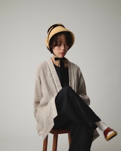 【suie】Linen silk lightweight gown/リネンシルクガウン(ベージュ)