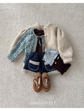 アーバンラビット / URBAN RABBIT / アーガイルカーディガンT / 韓国子供服 / ジュニア / 26winter〖取寄〗*JS~JM*