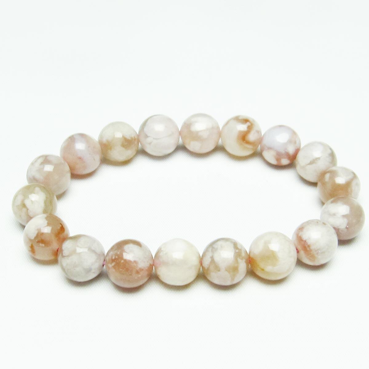 チェリーブロッサムアゲート ブレスレット 桜瑪瑙 12mm [M便 1/10] 111-24488