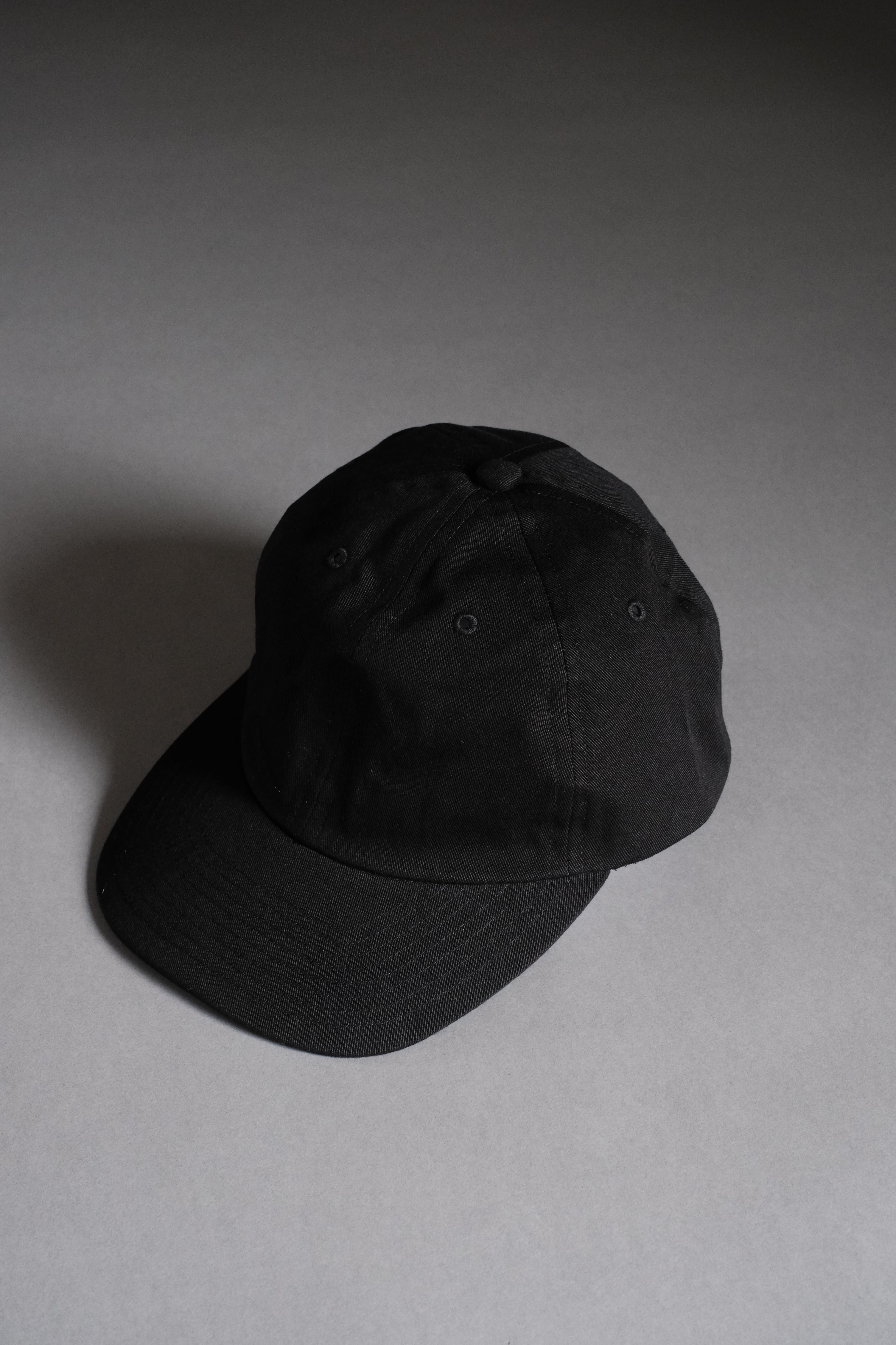 ULTERIOR / WASHD VINTAGE TWILL 6 PANELED CAP 'BLACK' | LIVING