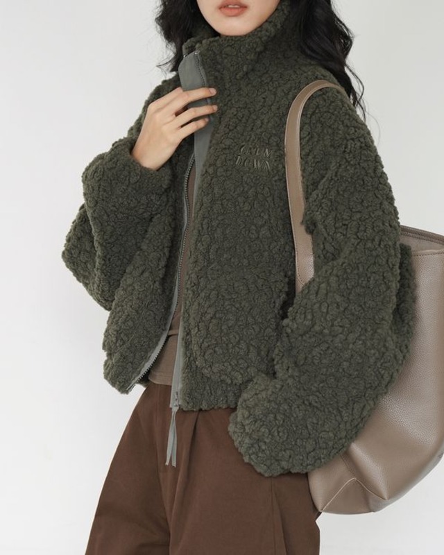 Zip-up boa blouson　TH3604