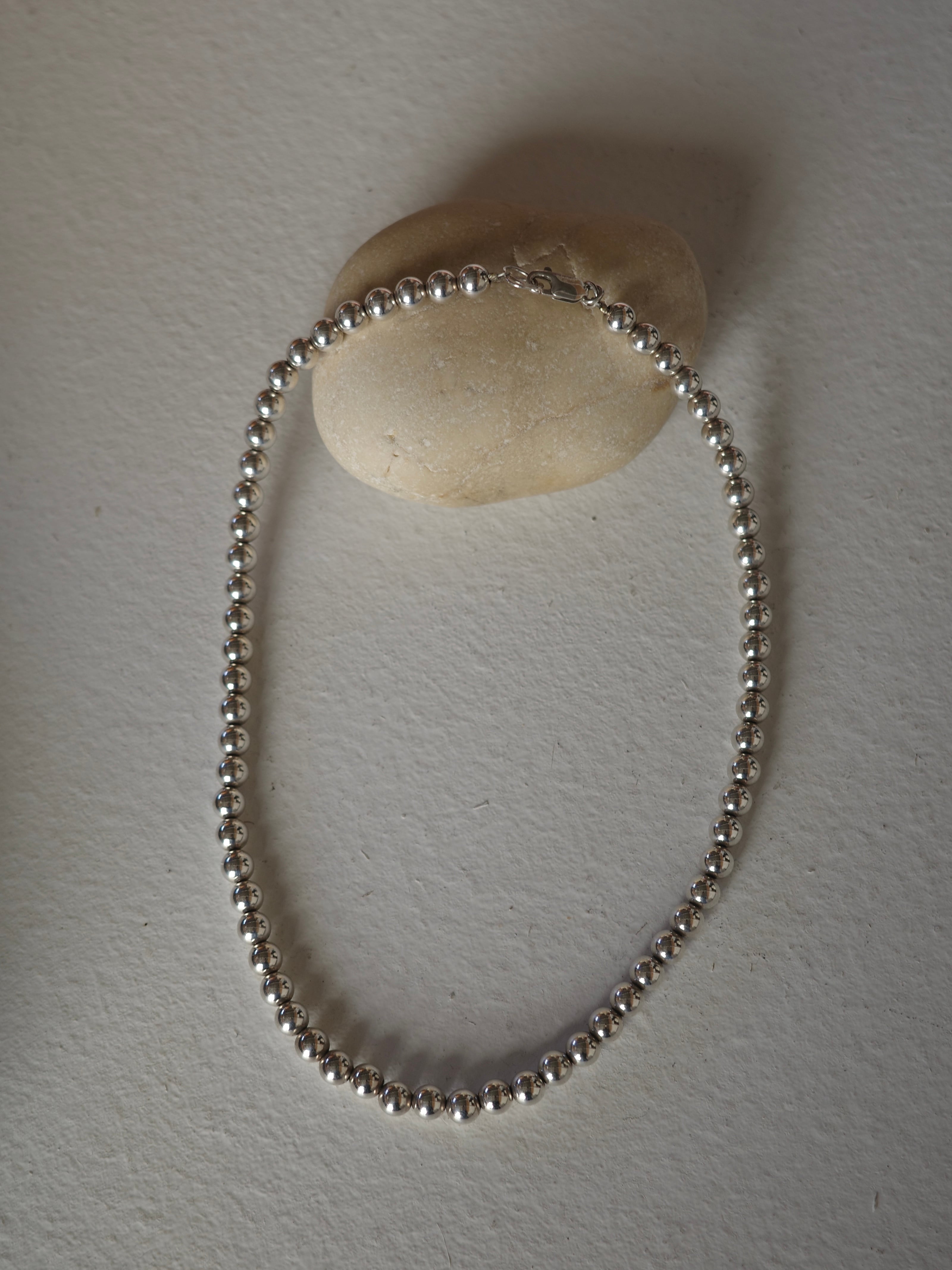 <vintage silver925>ball beads necklace