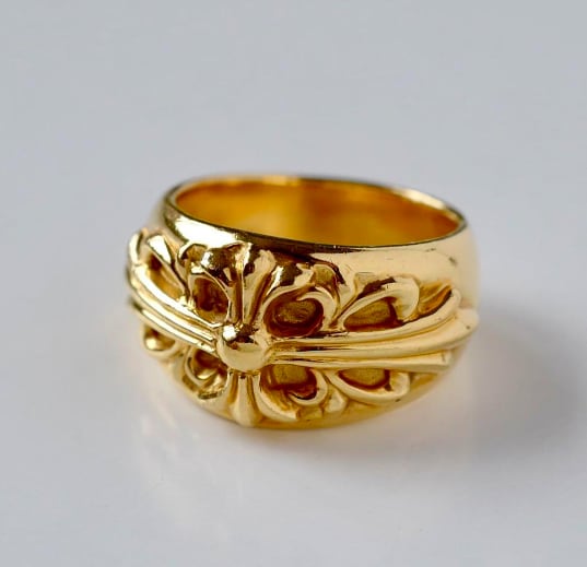 CHROME HEARTS クロムハーツ フローラルクロス リング 指輪 22K CHROME HEARTS クロムハーツ フローラルクロス リング 指輪 22K