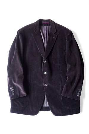 00's "ARNYS PARIS" Cotton-Cashmere Corduroy 3B Tailored Jacket - "DANIEL" Model