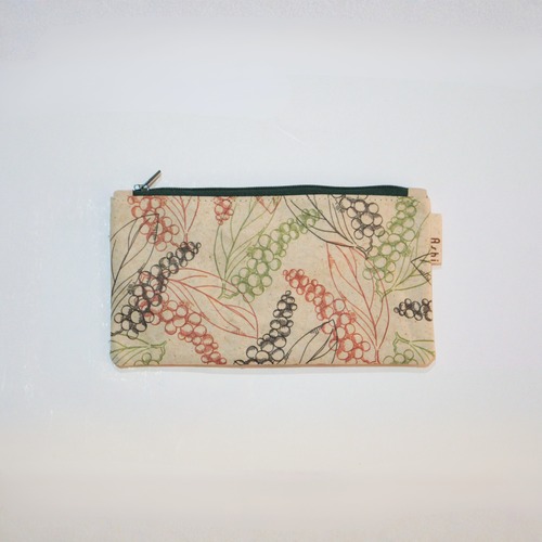 Ashi｜亜紙 Flat Pouch M＊Pepper Corn 胡椒柄 紙ポーチ バナナ ハンドメイド