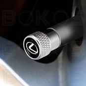 レクサス タイヤバルブキャップ RX LX CT EX HS NX ES LX LC GS IS ドレスアップ カッコいい (レクサス, 銀)