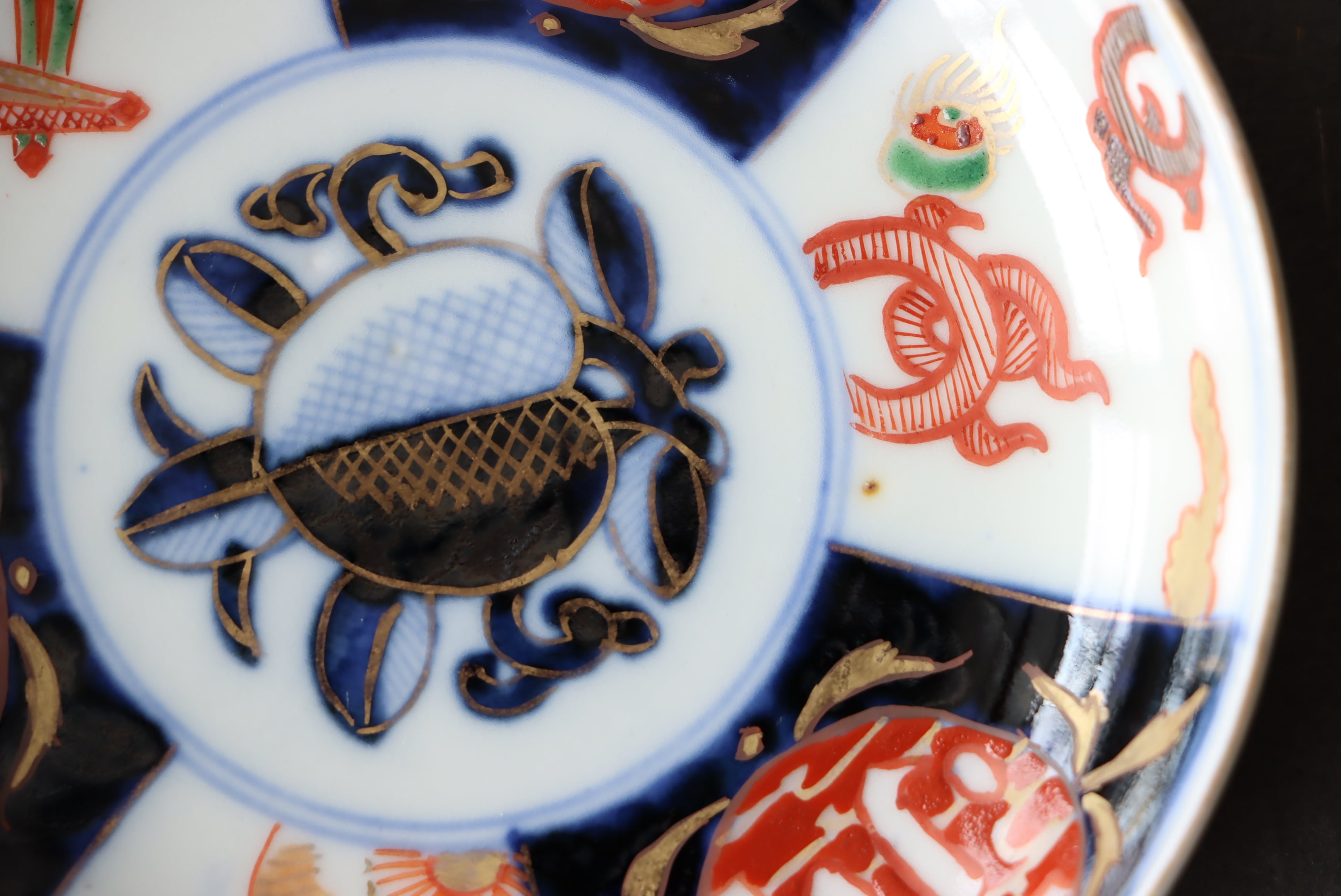 伊万里焼 色絵 桃手 熨斗松竹梅文 小皿/Imari small plate | (有)新原美術