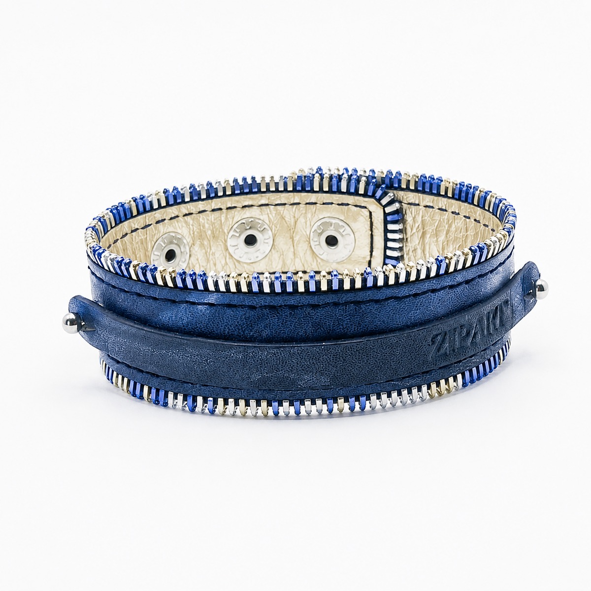 ✨最終値下げ✨藍染のレザーバングル AIRANOR Custom Leather Bracelet｜Blue MIX 文字を選ぶ藍染レザー