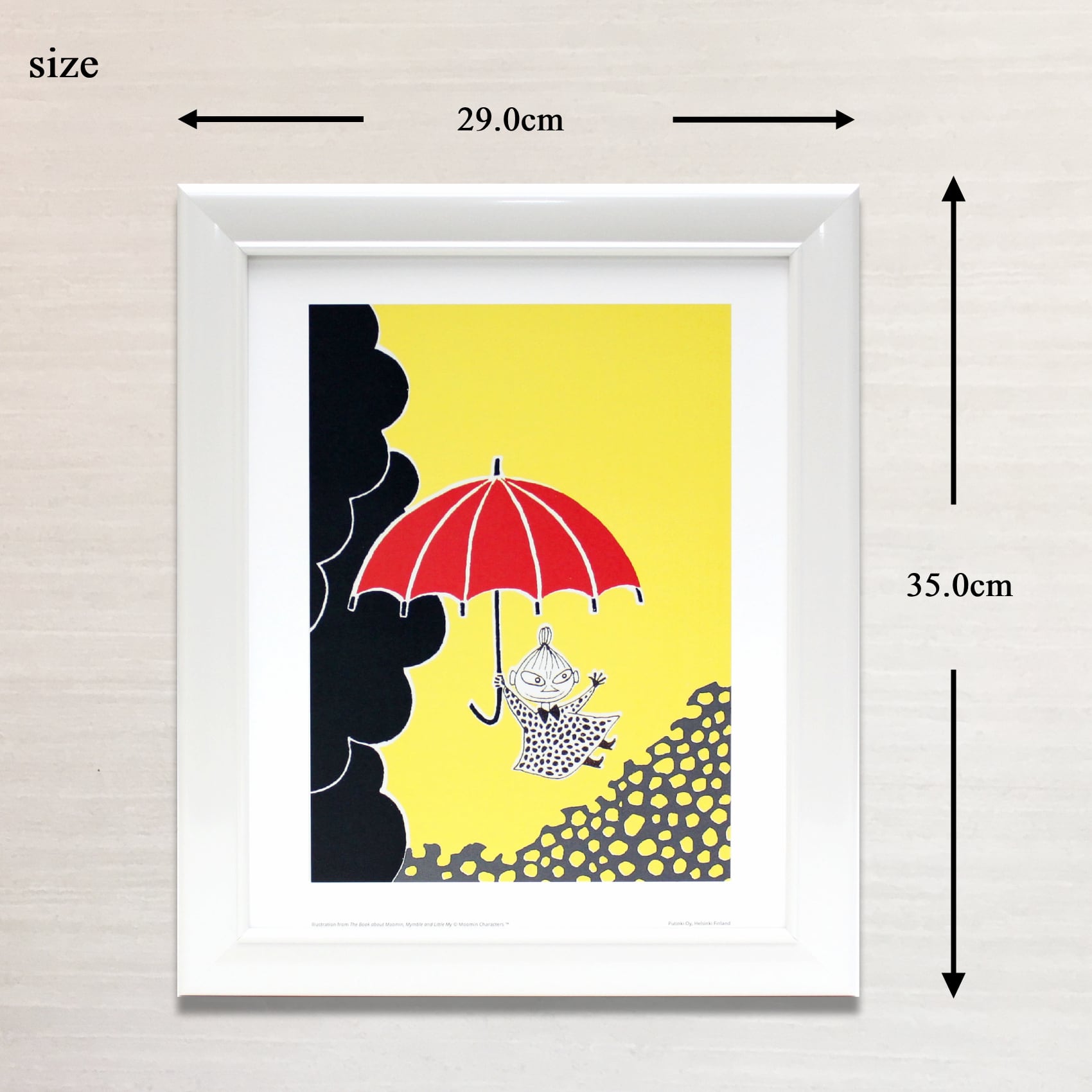 ムーミン 北欧 Putinki「リトル ミイ アンブレラ」送料無料 フレーム 展示用フック付アートポスター 絵画 インテリア アート